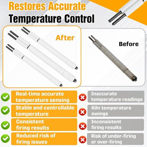 3 PCS Kiln Thermocouple Type K Compatible with Skutt KM1227 KM1027 SK1515 in Saudi Arabia