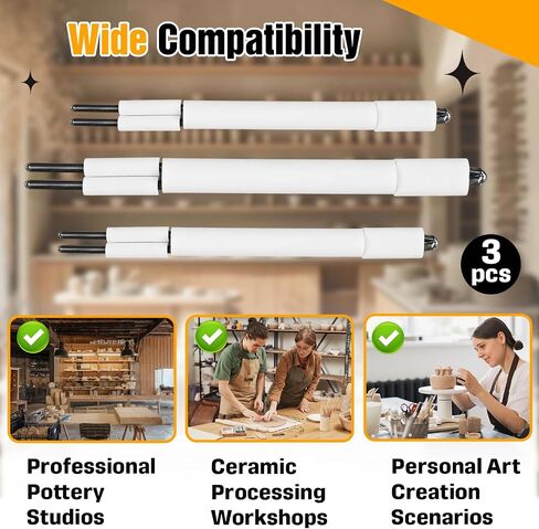 3 PCS Kiln Thermocouple Type K Compatible with Skutt KM1227 KM1027 SK1515 in Saudi Arabia