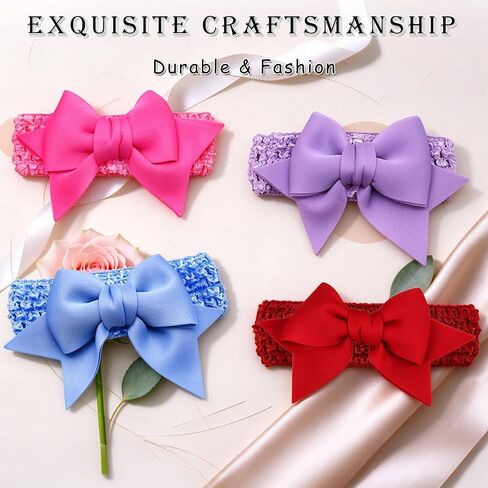 4 Pcs Dog Bowknot Headband & Collars Set, Stretch Bows Collar for Cat in Saudi Arabia