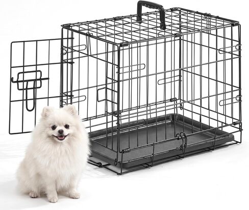 Portable Single Door Dog Crate, Durable Metal Wire Cage with Removable Tray in Saudi Arabia