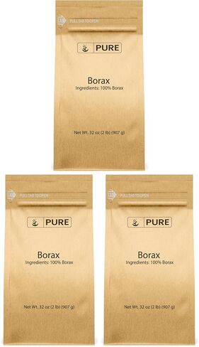 Pure Original Ingredients Borax Powder (2 lb) Sodium Borate, Multipurpose Cleaning Agent, Ideal Slime Ingredient in Kuwait