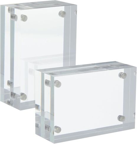 Juvale 2 Pack Acrylic Picture Frames 2x3, Mini Wallet Size for Photos, Tabletop, Desktop in Kuwait