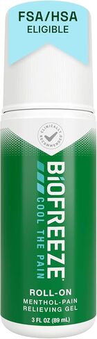 Biofreeze Roll-On Pain-Relieving Gel 3 FL OZ, Green Topical Pain Reliever For Muscles And Joints From Arthritis, Backache, Strains, Bruises, & Sprains (Package May Vary) in Saudi Arabia