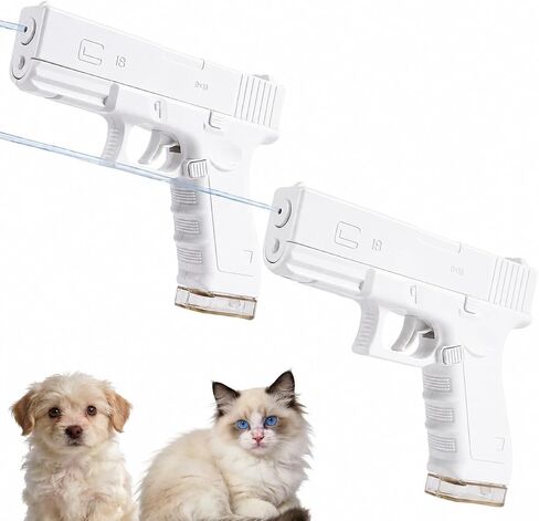 2 Pack Squirt Spray for Cats Dogs Training Squirt for Cats Deterrent Water Spray Pistols for Dogs Pets Training, Detachable Water Tank Design for Reduced Leaks(White in Kuwait