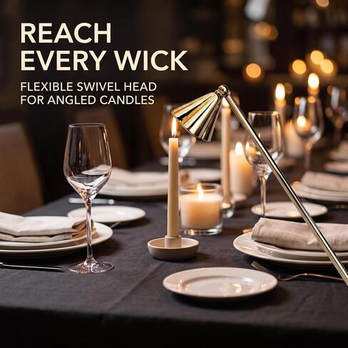 Candle Wick Accessory - Candle Wick Dippers - Candle Wick Hook - for Putting Out Extinguish Candle Wicks Flame Safely (Black) in Kuwait