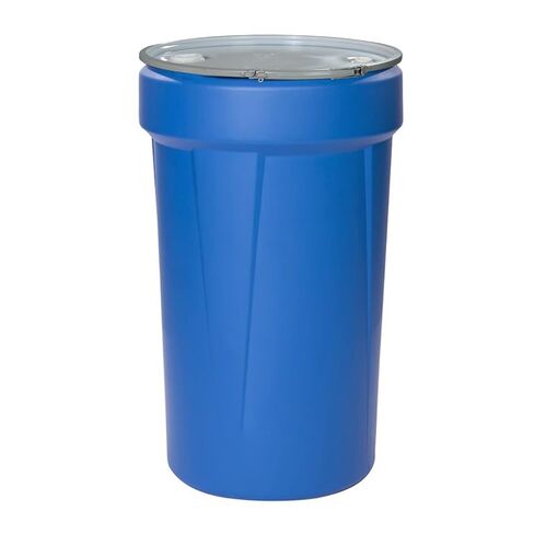 Eagle 20 Gallon Lab Pack Barrel Drum with Plastic Lever Lock Band, Height: 31 in Width:16 in Depth:16 in, Black, 1623BLK in Kuwait