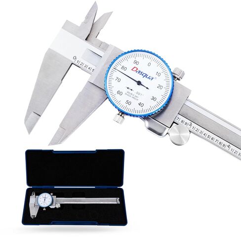 Dasqua Double Shock-Proof Dial Caliper Pro Monoblock High Precision with 0-6" Range,Accuracy of ±0.001'',1332-4110-A in Saudi Arabia