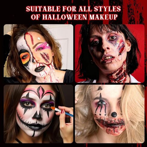 Halloween SFX Makeup Kit 24pcs for Adults Zombie Vampire Cosplay in Saudi Arabia