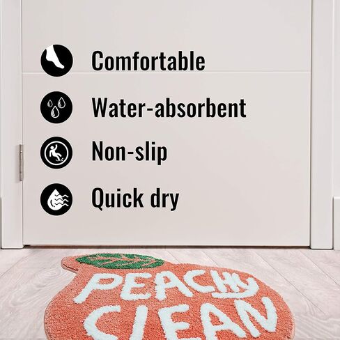 UNIBATH الخوخ سجاد الحمام وحصيرة لطيف الكرتون الاطفال ديكور أفخم عدم الانزلاق وماصة حوض الاستحمام البساط قابل للغسل in Kuwait