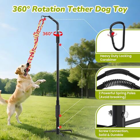 360° Rotation Tether Tug Outdoor Dog Toy, Exercise Tug of War Dog Toy in Kuwait