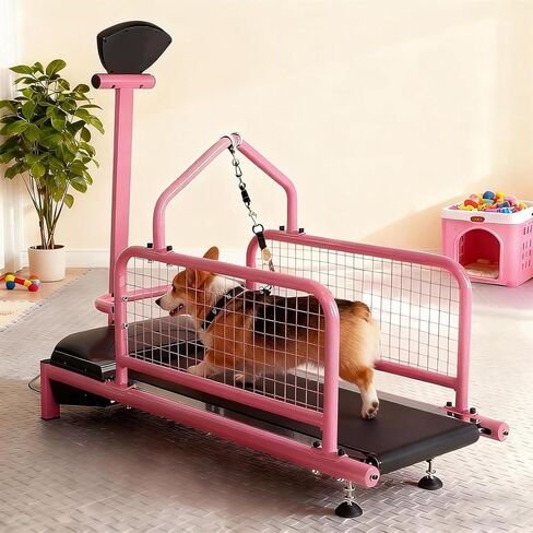 Dog Treadmill for Small Dogs Up to 50kg, 5 Training Modes & Remote Control, Foldable Indoor Pet Exercise Equipment for Weight Loss, Physical Therapy, Fitness & Rehabilitation in Kuwait
