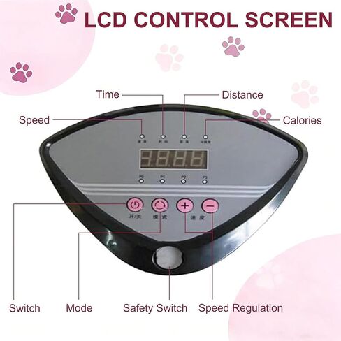 Dog Treadmill for Small Dogs Up to 50kg, 5 Training Modes & Remote Control, Foldable Indoor Pet Exercise Equipment for Weight Loss, Physical Therapy, Fitness & Rehabilitation in Kuwait