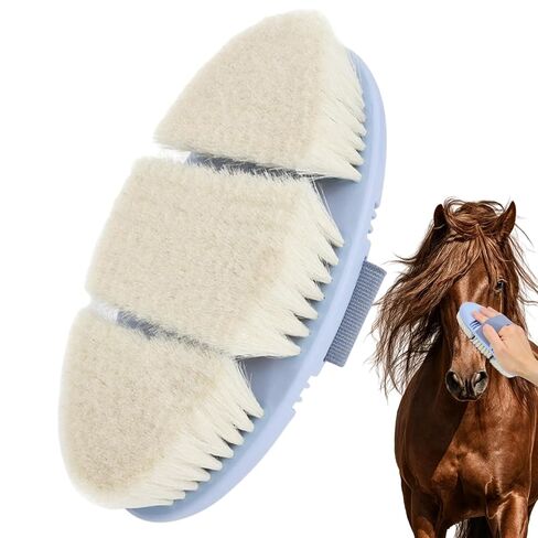 Soft Wool Horse Face Brush Flexible Horse Brush for Grooming in Kuwait