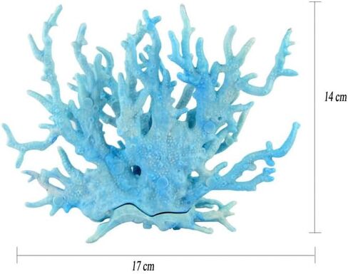 Artificial Coral Reef Aquarium Decoration, Pink and Blue, 2-piece set, 17 x 14 cm, fish tank decoration, aquarium coral decoration, fish tank coral, aquarium coral decoration, fish decoration in Saudi Arabia