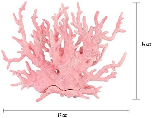 Artificial Coral Reef Aquarium Decoration, Pink and Blue, 2-piece set, 17 x 14 cm, fish tank decoration, aquarium coral decoration, fish tank coral, aquarium coral decoration, fish decoration in Saudi Arabia