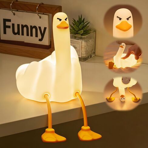 Lying Cat Lamp Funny Gifts, 16 Colors+5 Dimming+Silicone Random Stuff, Touch+Remote+Recharge Night Light, Unique Cool Lamp,Cute Weird Stuff, Squishy Cat White Elephant Gifts for Women/Men/Teens/Kids in Kuwait