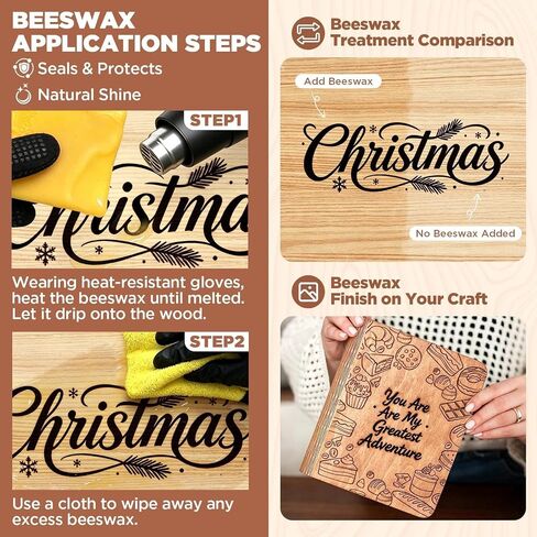 Wood Burning Paste Kit, 3.5OZ Wood Burning Gel with Beeswax Foam Brush in Kuwait
