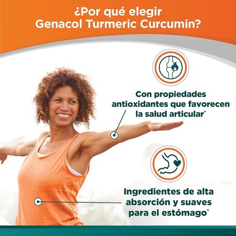 Genacol Turmeric Curcumin Collagen Supplement Enhanced Absorption with 95% Curcuminoids, Black Pepper & AminoLock Colageno | Supports Healthy Joints | 90 Capsules in Kuwait