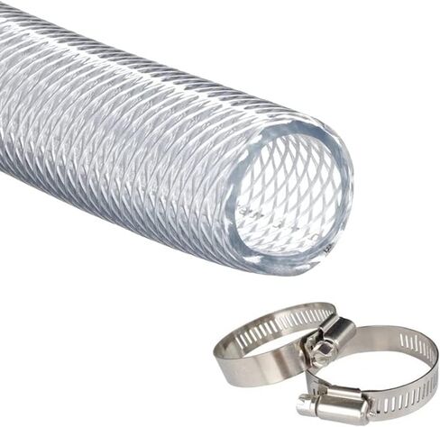 High Pressure Braided Clear Flexible PVC Tubing 1/2" ID,10ft in Saudi Arabia