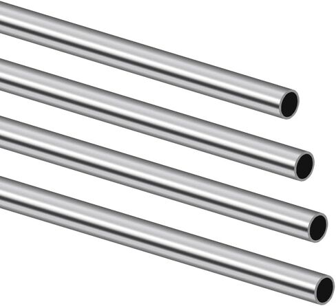 Eoiips 3/8" OD 304 Stainless Steel Tube, Thickened 304 Stainless Steel Seamless Tubing Round Metal Pipe, 13.7" Length Industrial Metal Straight Tube, 2Pcs in Kuwait