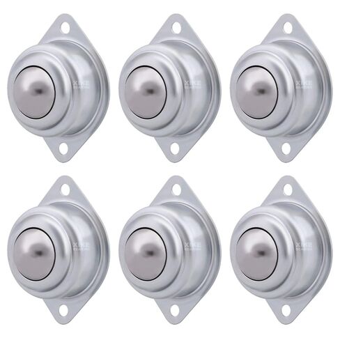 XiKe 8 Pack 1/2" Roller Ball Transfer Bearings, Hard Chrome Steel Ball Transfer Unit with Swivel Ball Caster Rollers, Used for Roller Stand, Conveyors,Transfer Equipment and Transmission System. in Kuwait