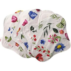 Lilind® 6 Pack Pantyliners, Organic Cloth Pads, 100% Cotton Reusable Menstrual Sanitary Napkins, Free Wet Bag, Complete Set, Zero Waste in Kuwait
