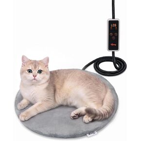 Toozey Round Pet Heating Pad, 6 Heat Settings, Timer, 12 x 12 in in Kuwait