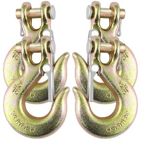 5/16" Clevis Slip Hook with Safety Latch, 4 Pack Heavy Duty Clevis Chain Hook for 5/16" Grade 70 Transport Chain, 4400LBS Capacity for Heavy Load in Saudi Arabia