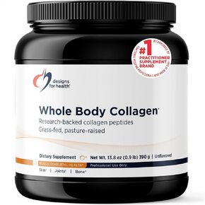 Designs for Health Whole Body Collagen - Collagen Powder for Skin, Joint + Bone Health - Research-Backed Fortigel, Fortibone & Verisol Collagen Peptides, Unflavored (30 Servings) in Saudi Arabia