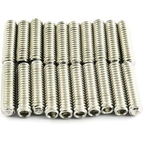 20PCS 1/4-20x1" Hexagon Hex Socket Set Screws 304 Stainless Steel Full Thread Cup Point Grub Screws in Saudi Arabia