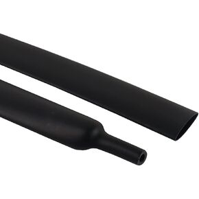 Black Heat Shrink Tubing Adhesive Lined 4:1 Ratio Marine Grade Waterproof Wire Shrink Wrap Tubing Insulation Seal (1"-12ft, Black) in Saudi Arabia