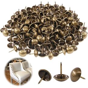 Keadic 250Pcs [ 5/8" in Diameter ] Antique Upholstery Tacks Furniture Nails Pins Assortment Kit for Upholstered Furniture Cork Board or DIY Projects - Bronze in Saudi Arabia