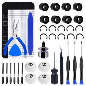 37-Pack Rubber Roller Replacement Set for Cricut Maker/Maker 3 with Blades & Silent Casters – Anti-Slip Retaining Clips Kit Prevents Roller Movement, Complete Maintenance Accessories in Kuwait