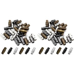 30 Pcs Cord End Caps Bracelet Clasps, 5mm, Black/Bronze/Silver in Kuwait