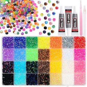 32000 Pcs Rhinestones Bedazzling Kit, 3mm Flatback Resin Gems for Crafting in Saudi Arabia