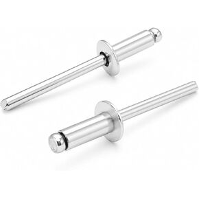 100 Qty 304 Stainless Steel Blind Rivets (#6-4) 3/16" Diameter x 1/4" Grip (BCP178) in Saudi Arabia
