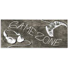 لعبة فيديو لسماعات الموسيقى من شركة Stupell Industries 'Game Zone Phrase'| فن القماش in Kuwait