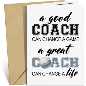 Golf Coach Thank You Card, Golf Coaches Gifts, with Envelope in Kuwait
