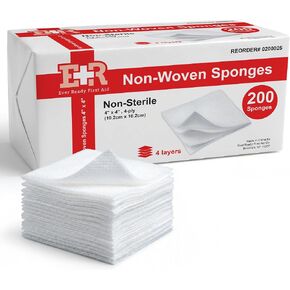 Ever Ready First Aid Non-Woven Sponges, 4" x 4", 4 Ply - 200 Count in Saudi Arabia