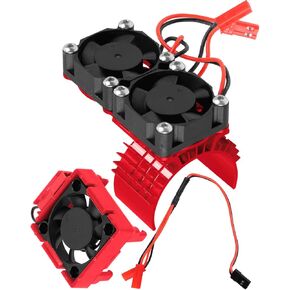 RC VXL-3s ESC Cooling Fan Heat Sink w/Dual Fan Heat Sink Upgrades Part for 1/10 Slash Rustler Stampede 4x4 VXL 4WD,High Velocity Fan Heatsink Hops Up,Navy Blue in Kuwait