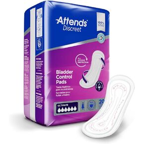Attends Discreet Bladder Control Pads Ultimate, Heavy Absorbency Liner Pads, ADPULT - Pack of 20 in Kuwait