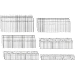 HW HAMWOO 18 Gauge Brad Nails (2",1-1/4",1",3/4",5/8",2/5 Inch),6000Pcs Galvanized 18GA Nail Gun Nails Assorted,Suitable for Most Brand of 18 Gauge Pneumatic and Electric Brad Nailer in Saudi Arabia