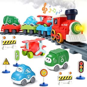 Electric Train Set Toy for Toddlers with Steam, Lights & Sounds in Saudi Arabia