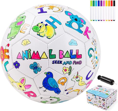 INPODAK Color Your Own Soccer Ball, Mermaid Soccer Gifts for Girls Boys in Saudi Arabia