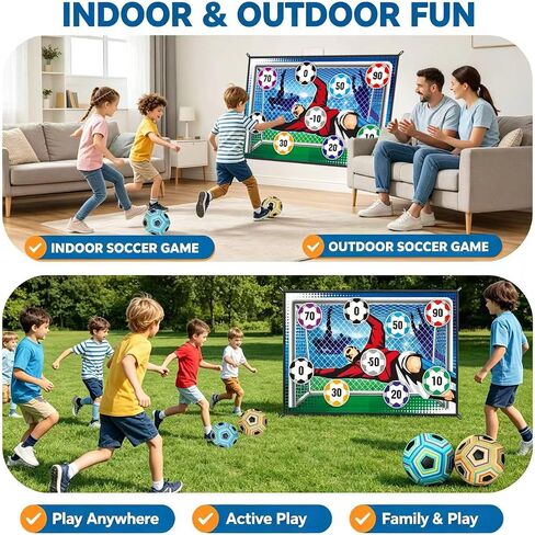 Kids Sticky Soccer Target Game 2 Soft Balls Indoor Outdoor Family Toy in Kuwait