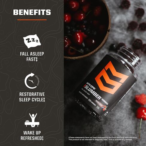 MTN OPS Slumber Gummies Sleep Aid, 120 Melatonin Gummies with Chamomile & Tart Cherry, Mixed Berry Flavor & Naturally Gluten Free in Kuwait