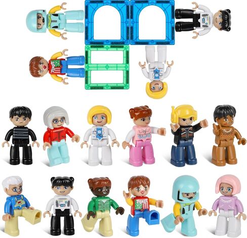 Mruikeny 12 Pieces Large Magnetic Figures for Kids Ages 3 4 5 6 7 8+ in Kuwait