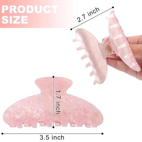 Hair Claw Clips for Women Acrylic Hair Clips for Thick Thin Hair Non-Slip in Saudi Arabia