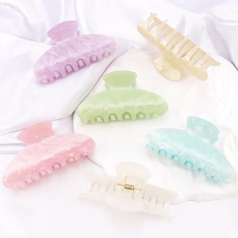 Hair Claw Clips for Women Acrylic Hair Clips for Thick Thin Hair Non-Slip in Saudi Arabia