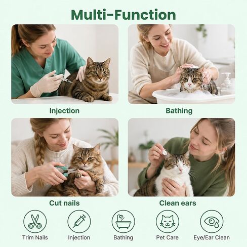 Cat Bathing Bag Adjustable Washing Net Anti-Bite Anti-Scratch Mesh in Kuwait